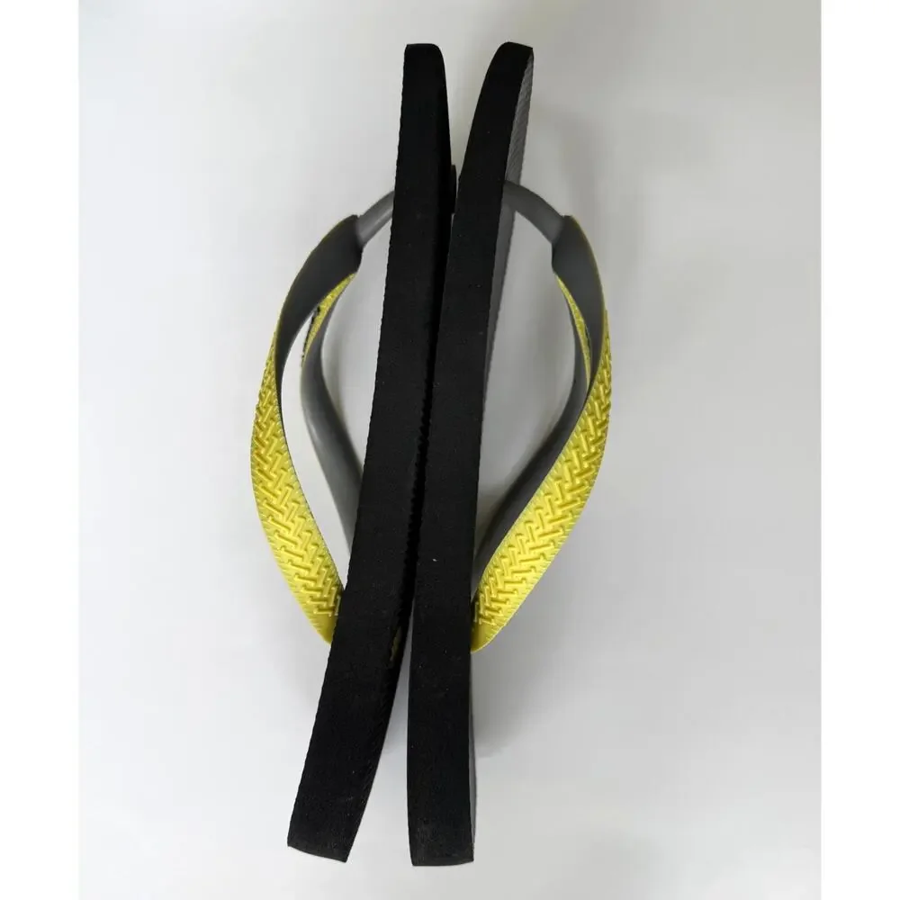 Havaianas Unisex Flip Flops Yellow/Black, size 39/40, Mens 8, Womens 9/10